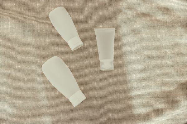 Baby lotion and skincare bottles